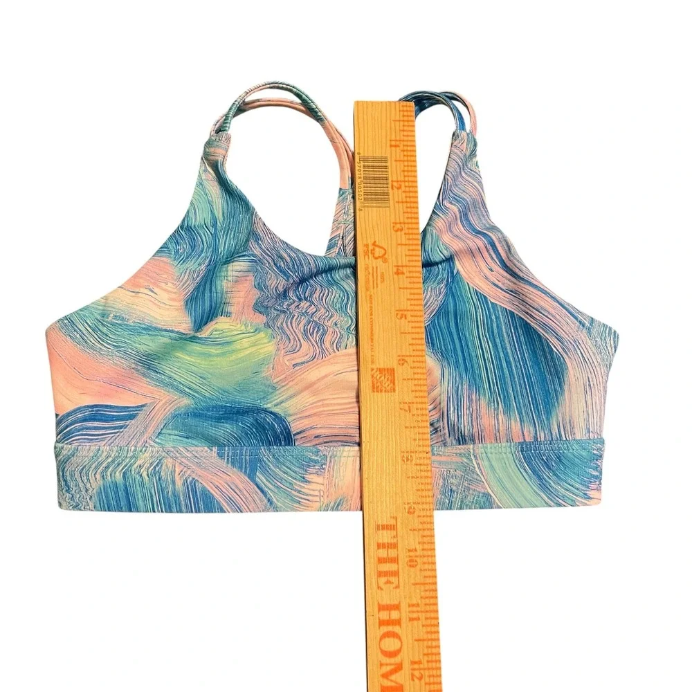 All In Motion Girls‎ Multi Abstract Print Strappy Sports Bra M 7/8